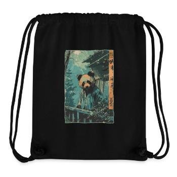 Bambuswald und Panda in China - Stanley/Stella recycelter Gym Bag - Schwarz - Vorne