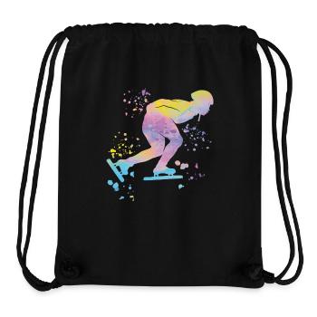 Speed skater Sportswoman Speed Skating - Stanley/Stella Recycled Gym Bag - black - Front