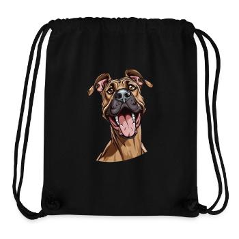 Dogue des Canaries | Illustration de dessin animé - Sac à cordon recyclé Stanley/Stella - noir - Devant
