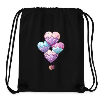 Colorful Hearts Balloons Flying High - Stanley/Stella Recycled Gym Bag - black - Front