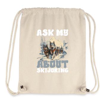 Sledding Sled dogs - Stanley/Stella Recycled Gym Bag - natural - Front