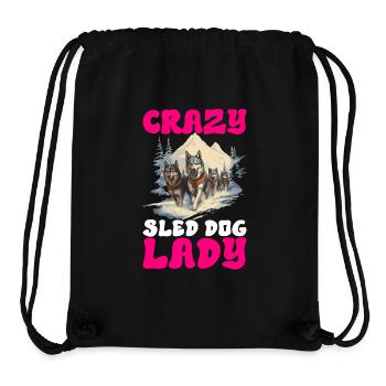 Sledding Sled dogs - Stanley/Stella Recycled Gym Bag - black - Front