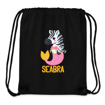 Meeres-Zebra Wortwitz - Stanley/Stella recycelter Gym Bag - Schwarz - Vorne