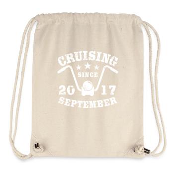 Cruising Biker Birthday September 2017 Motorcycle - Stanley/Stella Recycled Gym Bag - natural - Front