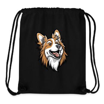Islandhund | Icelandic Sheepdog | Cartoon Artwork - Stanley/Stella recycelter Gym Bag - Schwarz - Vorne
