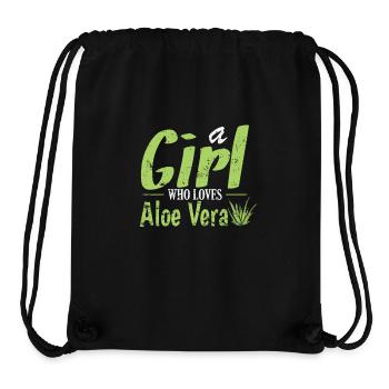 a Girl Who Loves Aloe Vera Medicinal Plant - Stanley/Stella Recycled Gym Bag - black - Front