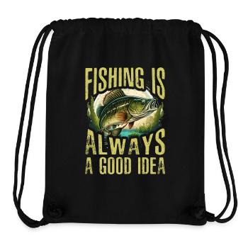 Fishing is always a good idea - Stanley/Stella Recycled Gym Bag - black - Front