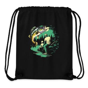 Barsch-Fisch - Stanley/Stella recycelter Gym Bag - Schwarz - Vorne