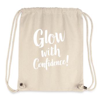 Message inspirant Glow with Confidence - Sac à cordon recyclé Stanley/Stella - blanc naturel - Devant