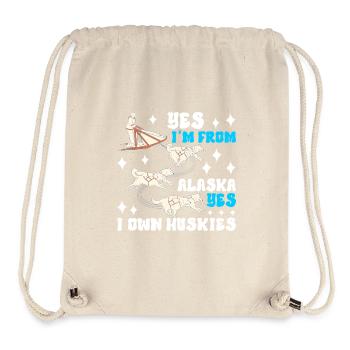 Sledding Sled dogs - Stanley/Stella Recycled Gym Bag - natural - Front
