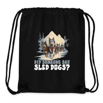 Sledding Sled dogs - Stanley/Stella Recycled Gym Bag - black - Front