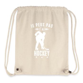 Je Peux pas j'ai Hockey joueur Hockeyeur Drôle - Sac à cordon recyclé Stanley/Stella - blanc naturel - Devant