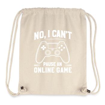 Nein, ich kann ein Online-Spiel nicht pausieren Lustiges Videospiel - Stanley/Stella recycelter Gym Bag - Naturweiß - Vorne