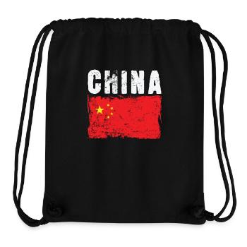 China Flag East Asia - Stanley/Stella Recycled Gym Bag - black - Front