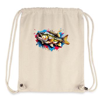 Barsch-Fisch - Stanley/Stella recycelter Gym Bag - Naturweiß - Vorne