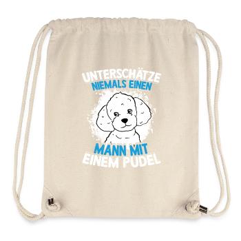 Mann mit einem Pudel Herrchen Hunde Hund Frauchen - Stanley/Stella recycelter Gym Bag - Naturweiß - Vorne