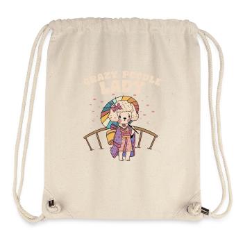 Crazy Poodle Lady Puppy Mom Dog Owner - Stanley/Stella Recycled Gym Bag - natural - Front