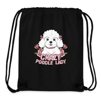 Crazy Poodle Lady Dog Owner Puppy Mom - Stanley/Stella Recycled Gym Bag - black - Front