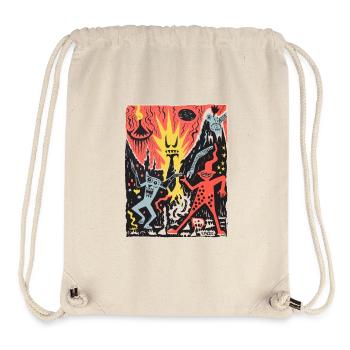 Funny as a party, demons in hell - Stanley/Stella Recycled Gym Bag - natural - Front