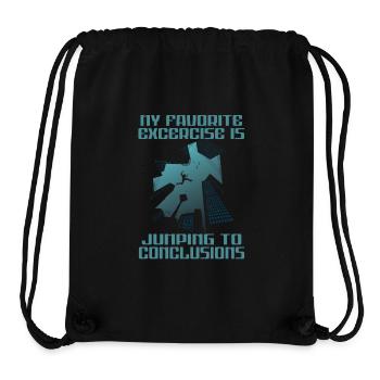 Lieblingsübung Voreilige Schlüsse Kuh-Motiv - Stanley/Stella recycelter Gym Bag - Schwarz - Vorne