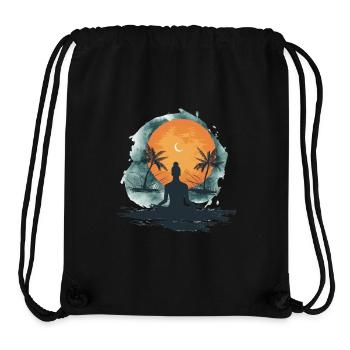 Meditation Sunset Tropical Island - Stanley/Stella Recycled Gym Bag - black - Front