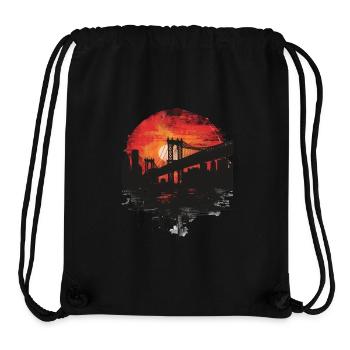 Sunset Brooklyn Bridge Scenery - Stanley/Stella Recycled Gym Bag - black - Front