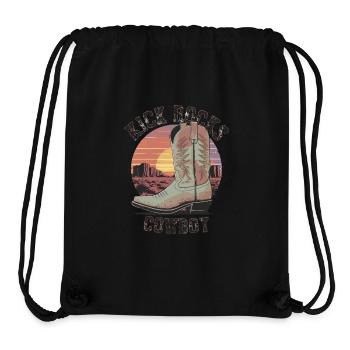 Kick Rocks Cowboy Western coucher de soleil pour un - Sac à cordon recyclé Stanley/Stella - noir - Devant