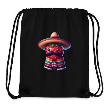 Cinco de Mayo Fraise à moustache - Sac à cordon recyclé Stanley/Stella - noir - Devant
