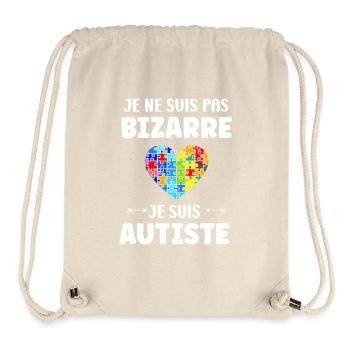 sensibilisation a l'autisme autiste - Sac à cordon recyclé Stanley/Stella - blanc naturel - Devant