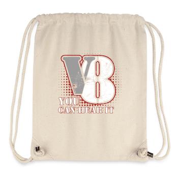 Oldtimer-Motor, V8-Motor, Muscle-Car, Pferdestärken - Stanley/Stella recycelter Gym Bag - Naturweiß - Vorne