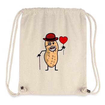 Peanut Grandpa Grandfather Heart Birthday Nut - Stanley/Stella Recycled Gym Bag - natural - Front