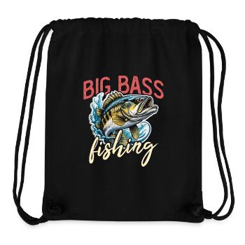 Big Bass Fishing Tournament Lover Bass Fisherman - Stanley/Stella Recycled Gym Bag - black - Front
