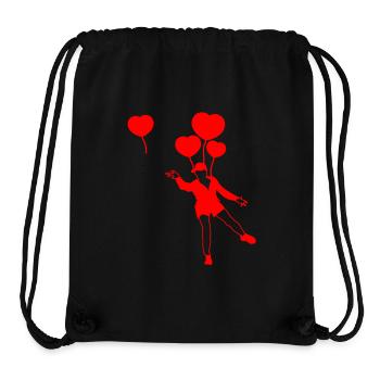 Aufsteigende Herz Luftballons - Stanley/Stella recycelter Gym Bag - Schwarz - Vorne