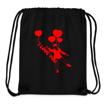 Ich liebe dich rote herz Luftballons - Stanley/Stella recycelter Gym Bag - Schwarz - Vorne