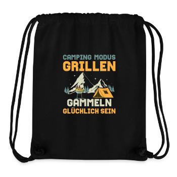 Camping Mode Grilling Lazing Be Happy Nature - Stanley/Stella Recycled Gym Bag - black - Front