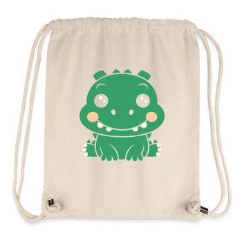 Krokodil - Stanley/Stella recycelter Gym Bag - Naturweiß - Vorne