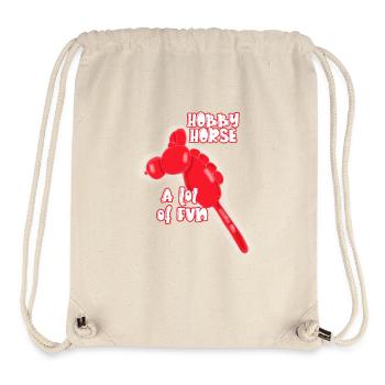 Ballon-Steckenpferd - lustig -Ich liebe Pferde - Stanley/Stella recycelter Gym Bag - Naturweiß - Vorne