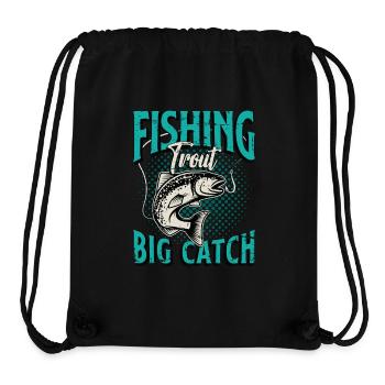 Trout Fishing Trout Big Catch Sportfishing Lover - Stanley/Stella Recycled Gym Bag - black - Front