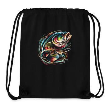 Barsch-Fisch - Stanley/Stella recycelter Gym Bag - Schwarz - Vorne