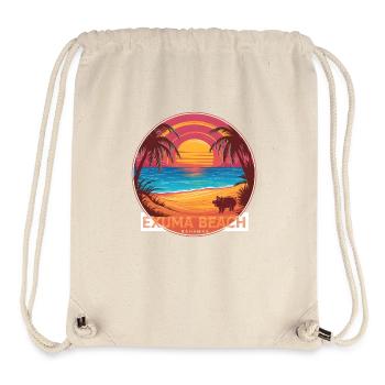Schwein im Exuma Bahamas Sonnenuntergang - Stanley/Stella recycelter Gym Bag - Naturweiß - Vorne