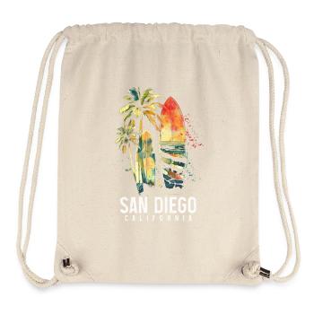 San Diego Kalifornien Surfen Surfer - Stanley/Stella recycelter Gym Bag - Naturweiß - Vorne