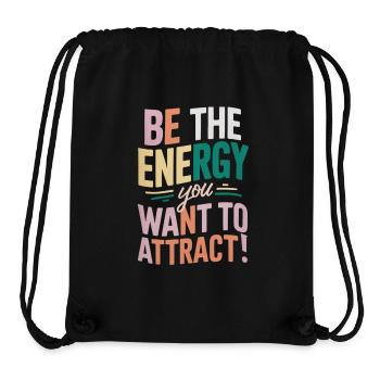 Sei Die Energie Die Du Anziehen Möchtest - Stanley/Stella recycelter Gym Bag - Schwarz - Vorne