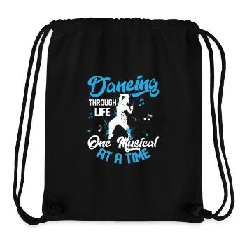 Dancing Through Life, One Muiscal At A Time Singin - Stanley/Stella Recycled Gym Bag - black - Front