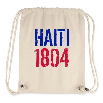 HAITI 1804 FONT IN COLORS OF THE NATIONAL FLAG - Stanley/Stella Recycled Gym Bag - natural - Front