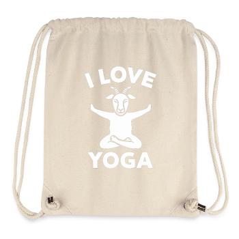 Goat Yoga Love & Relaxation Motif - Stanley/Stella Recycled Gym Bag - natural - Front
