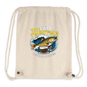 Carp Fisherman Before Sport Fishing Coffee Lover - Stanley/Stella Recycled Gym Bag - natural - Front