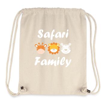 Safari family - Sac à cordon recyclé Stanley/Stella - blanc naturel - Devant