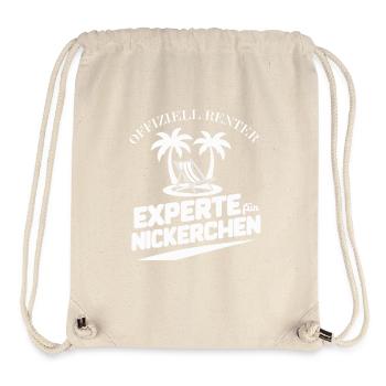 Rentner Experte für Nickerchen Ruhestand - Stanley/Stella recycelter Gym Bag - Naturweiß - Vorne