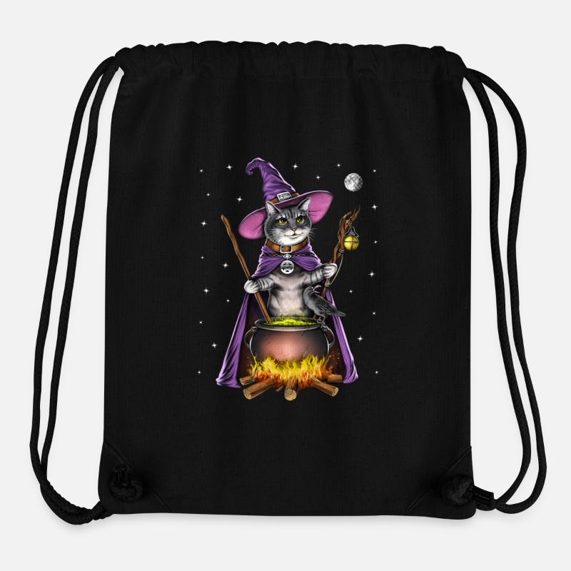 Sorcière du chat - Sac à cordon recyclé Stanley/Stella - noir