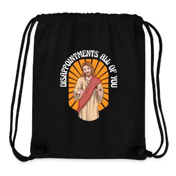 Disappointments All Of You Funny Jesus Facepalm - Stanley/Stella recycelter Gym Bag - Schwarz - Vorne